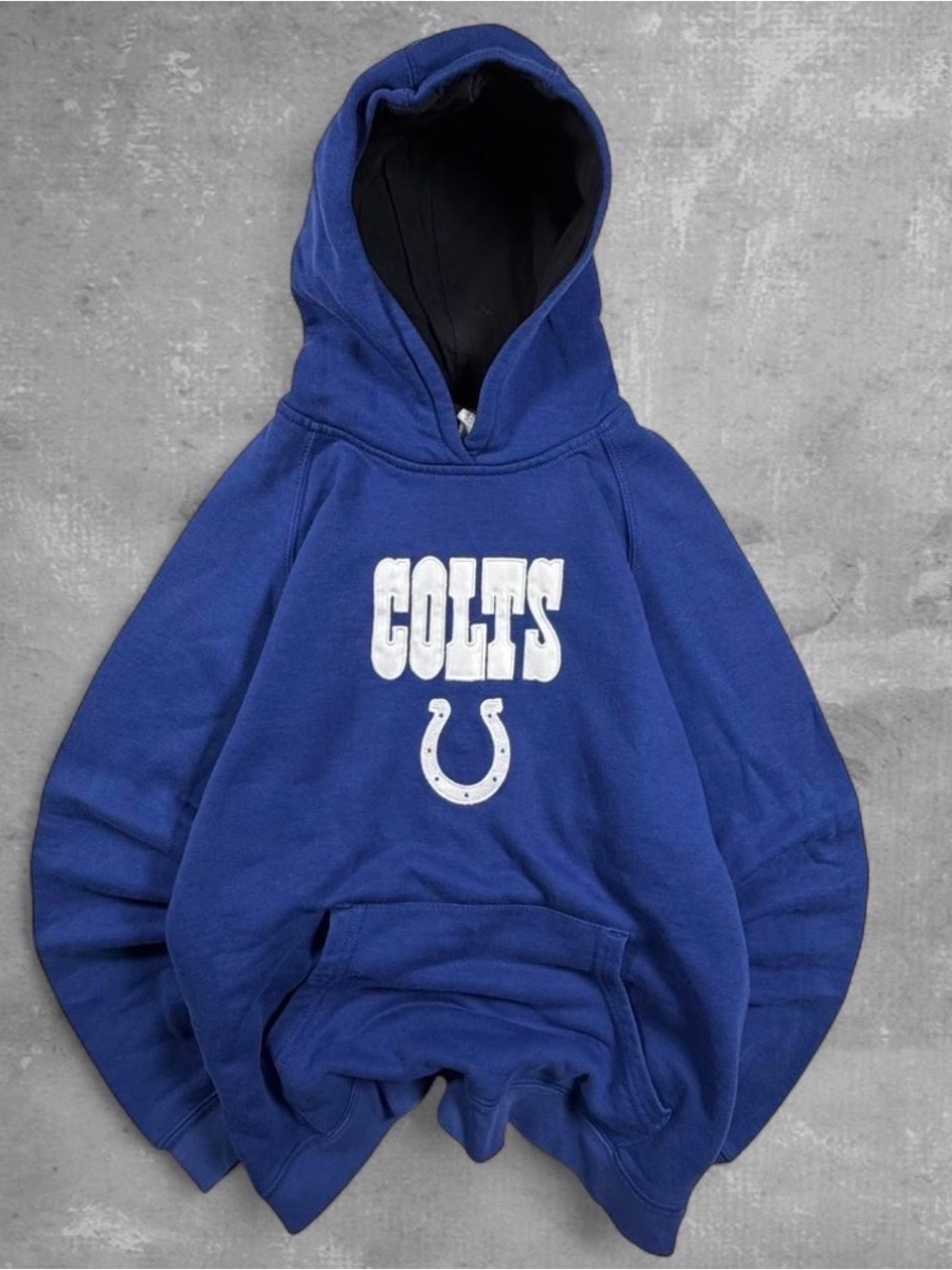 NFL Royal Blue Colts Pullover Hoodie with White Logo